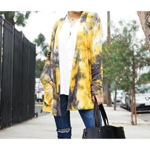 NEW ARIA COLLECTION tie dye cardigan in yellow